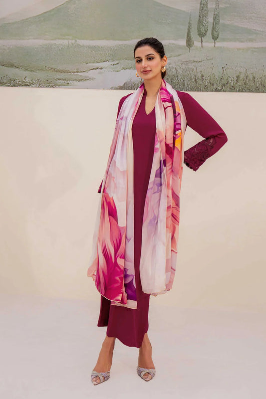 NATASHA KAMAL - 3PC LAWN SHIRT WITH SOFT SILK PRINTED DUPATTA AND TROUSER-TANA-2831