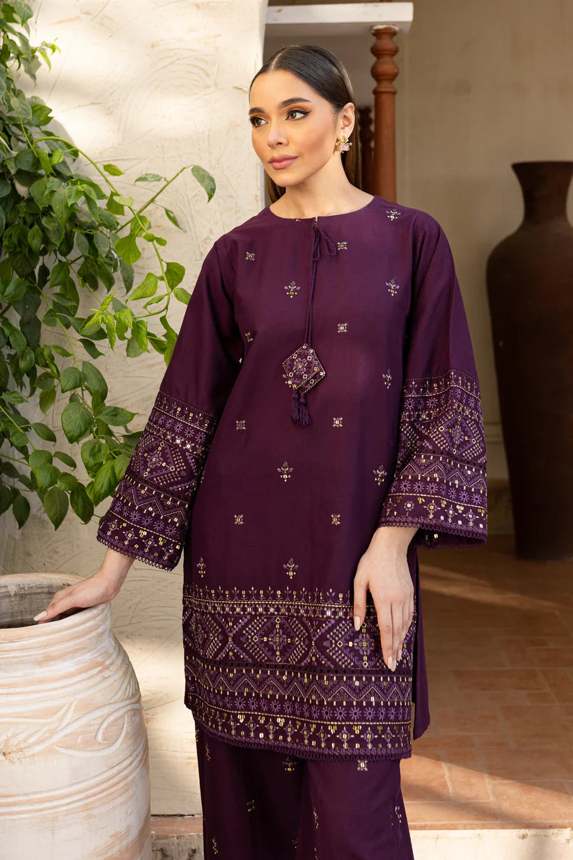 BATIK- 2PC Dhanak Embroidered Shirt With Dhanak Embroidered Trouser-TBF-1738