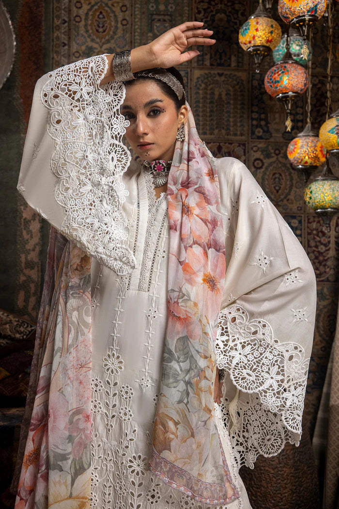 MARIA-B-LAWN CHICKENKARI EMBROIDERY WITH DIAMOND PRINT DUPATTA-TANA-5208