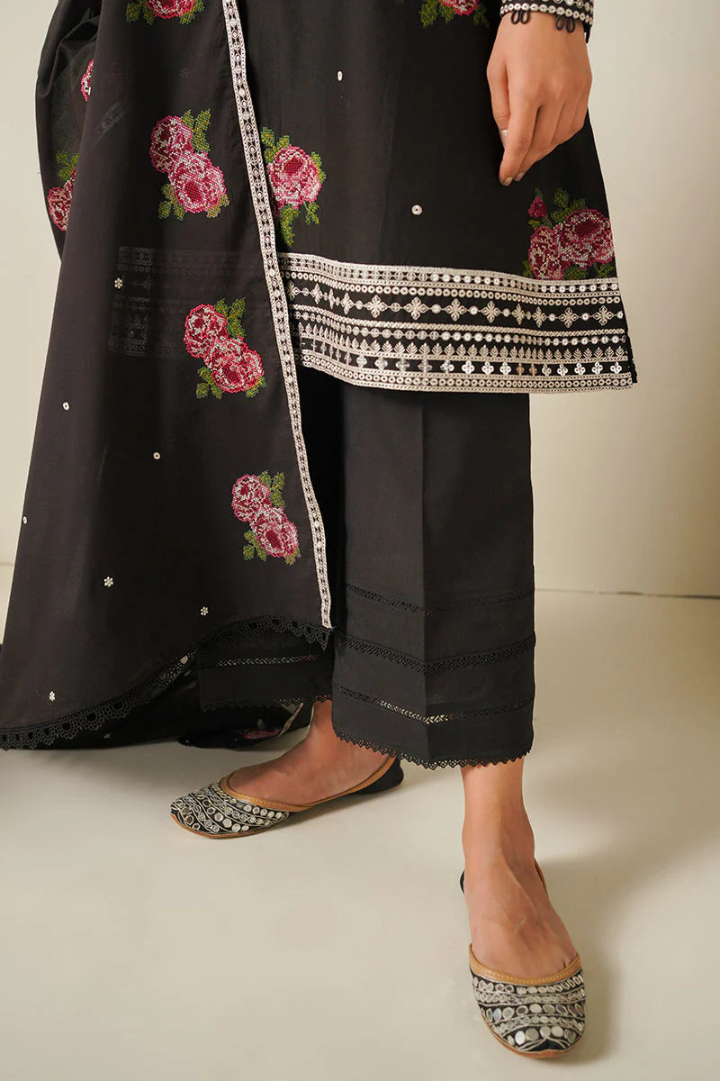 CROSS STITCH - 3PC LAWN EMBROIDERED SHIRT WITH CHIFFON EMBROIDERED DUPATTA AND TROUSER-TANA-5277