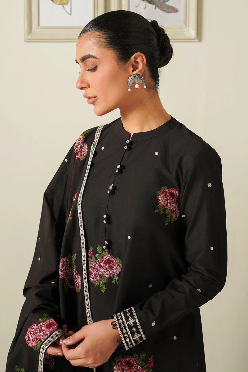 CROSS STITCH - 3PC LAWN EMBROIDERED SHIRT WITH CHIFFON EMBROIDERED DUPATTA AND TROUSER-TANA-5277