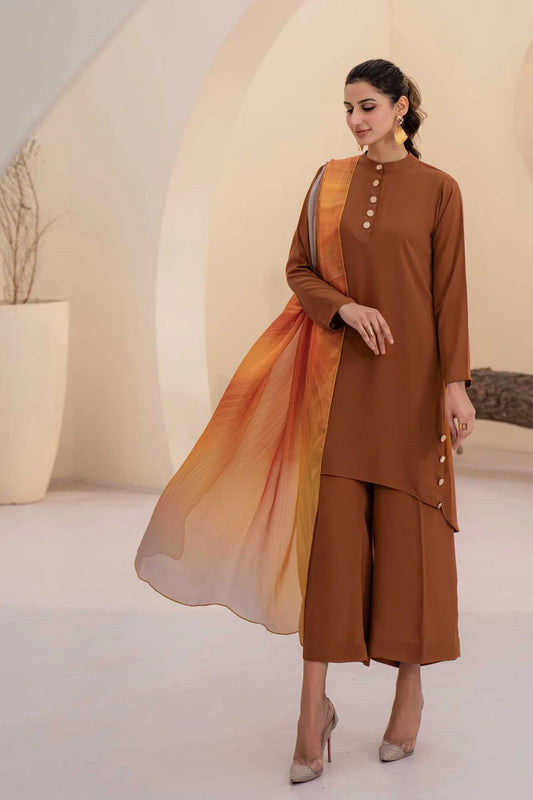 NATASHA KAMAL - 3PC LAWN SHIRT WITH SOFT SILK PRINTED DUPATTA AND TROUSER-TANA-5223