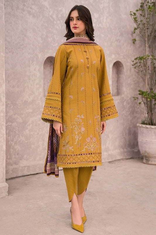 JAZMIN 3PC LAWN EMBROIDERED WITH COTTON SILK PRINT DUPATTA- TANA-5221