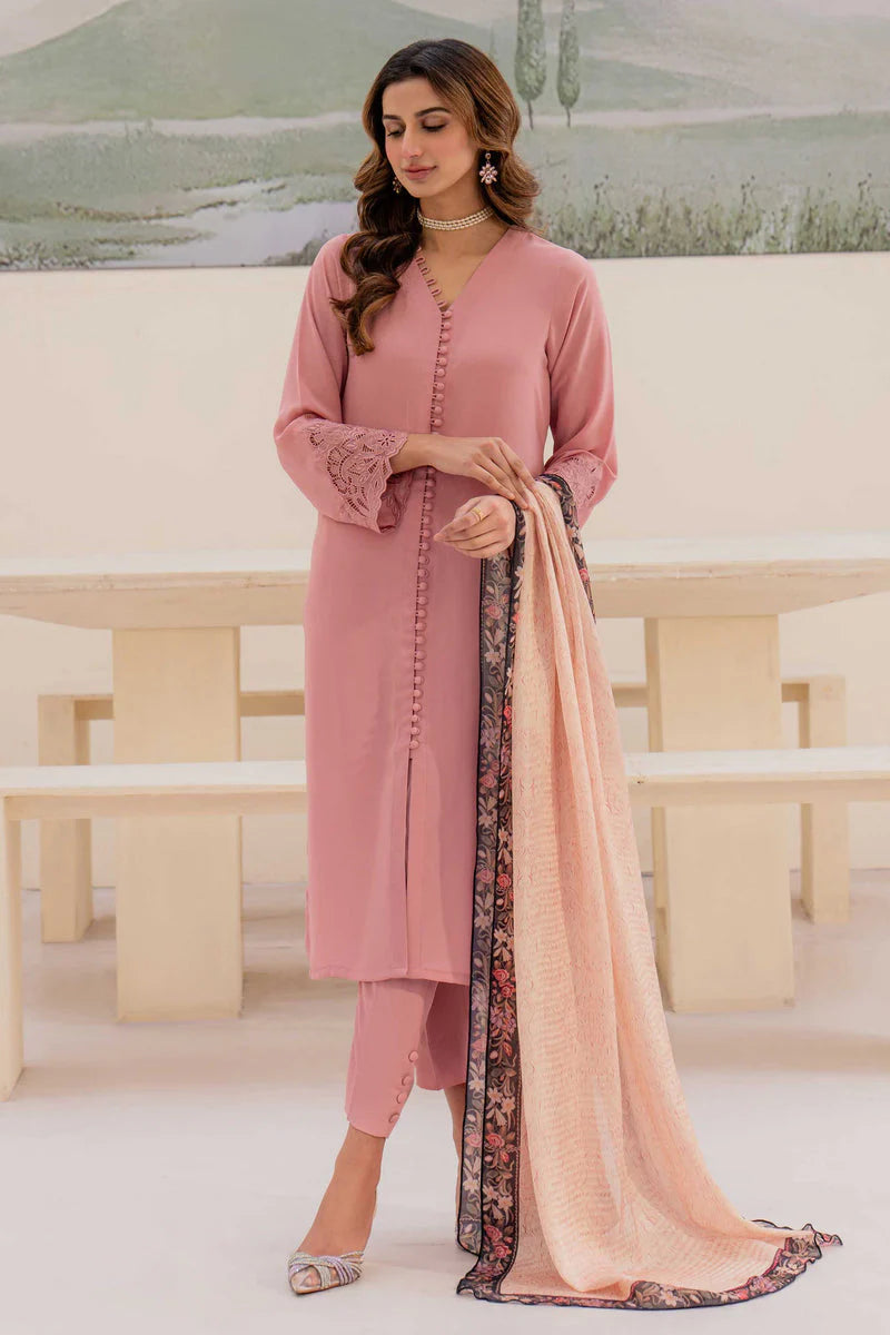 NATASHA KAMAL - 3PC LAWN SHIRT WITH SOFT SILK PRINTED DUPATTA AND TROUSER-TANA-5222