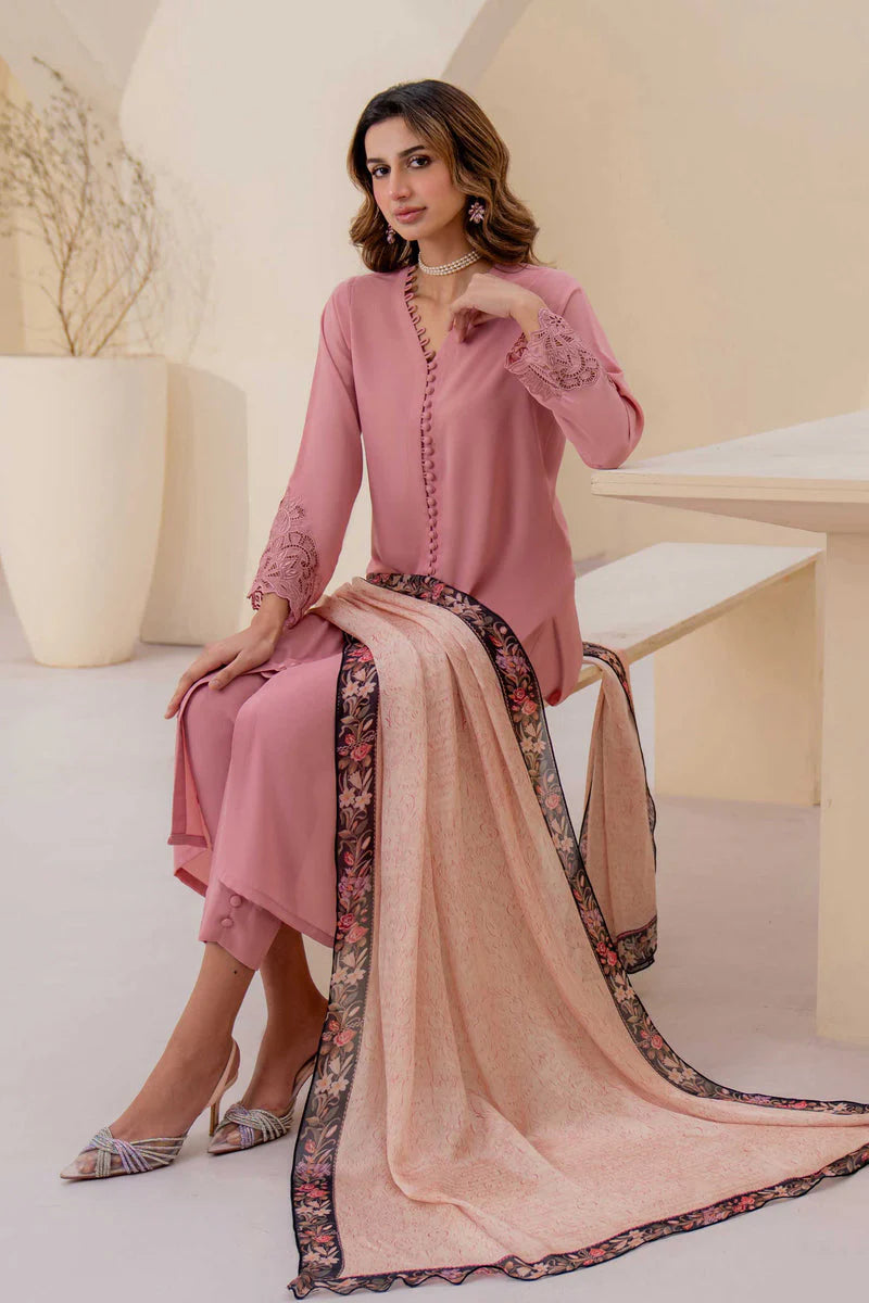 NATASHA KAMAL - 3PC LAWN SHIRT WITH SOFT SILK PRINTED DUPATTA AND TROUSER-TANA-5222