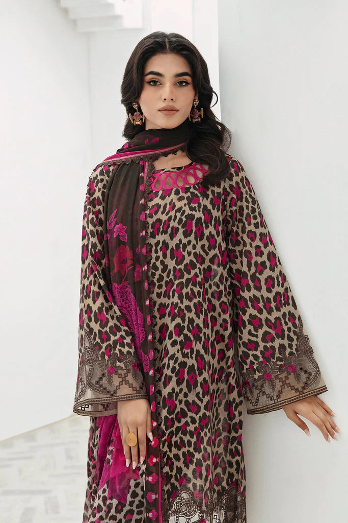 BAROUQUE- 3PC KARANDI PRINTED SHIRT WITH KARANDI PRINTED DUAPTTA AND TROUSER-TANA-1719