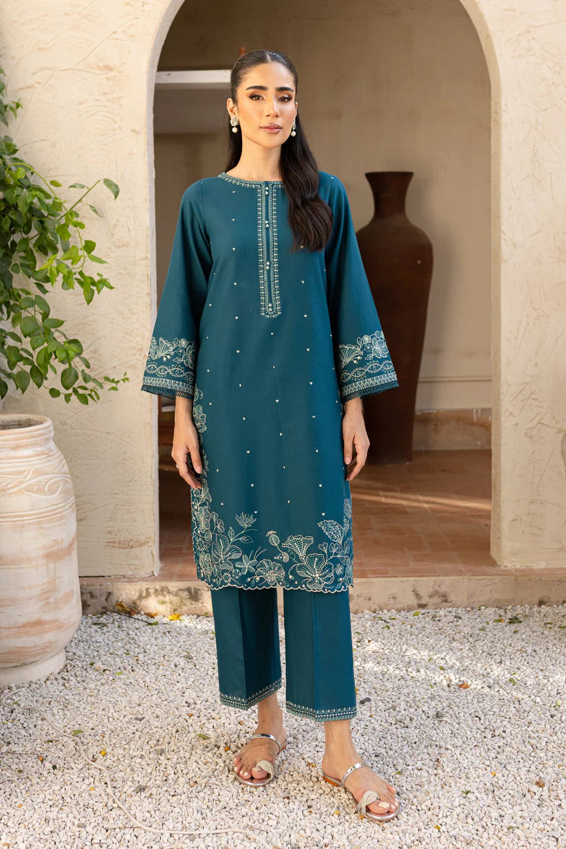 BATIK- 2PC Dhanak Embroidered Shirt With Dhanak Embroidered Trouser-TBF-1731