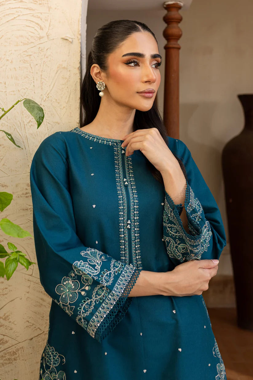 BATIK- 2PC Dhanak Embroidered Shirt With Dhanak Embroidered Trouser-TBF-1731