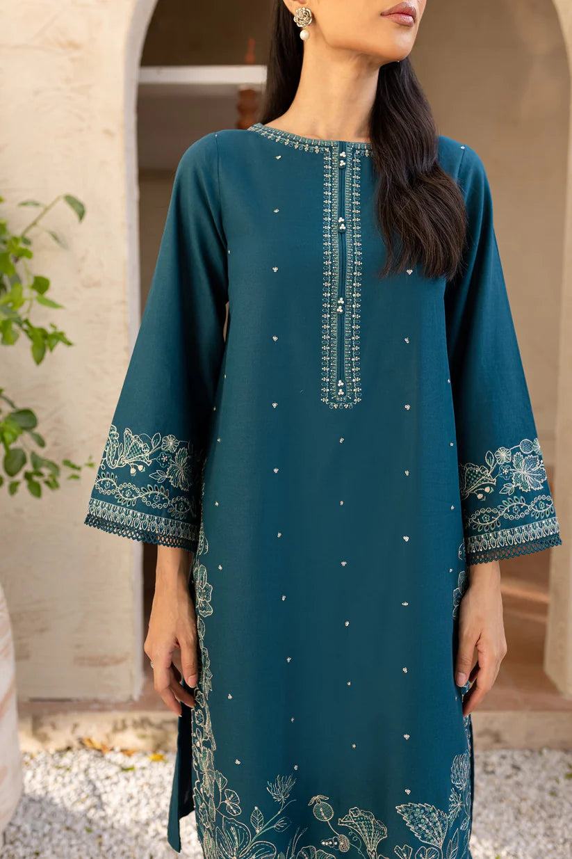 BATIK- 2PC Dhanak Embroidered Shirt With Dhanak Embroidered Trouser-TBF-1731