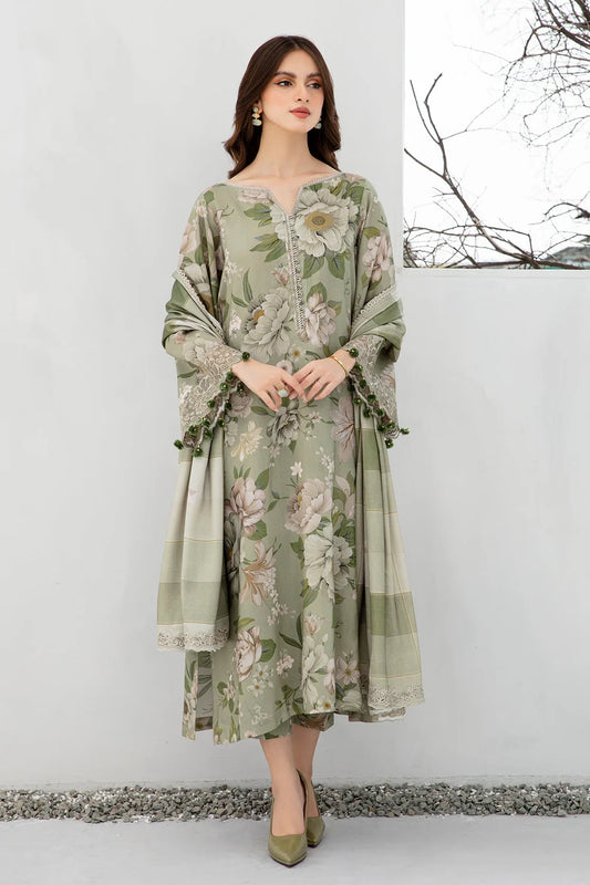 JAZMIN - 3PC KARANDI PRINTED SHIRT WITH KARANDI PRINTED DUAPTTA AND TROUSER-TANA-1592