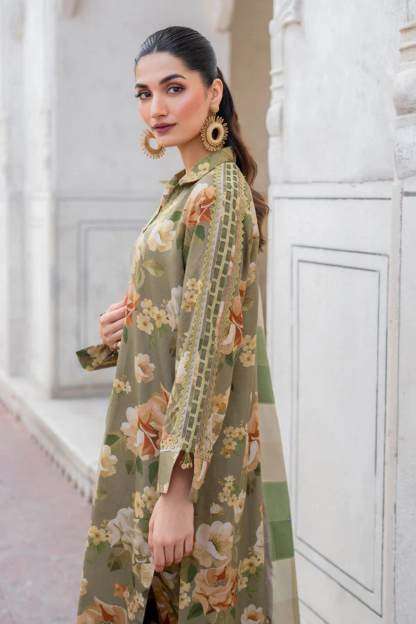 BAROUQUE- 3PC KARANDI PRINTED SHIRT WITH KARANDI PRINTED DUAPTTA AND TROUSER-TANA-1722