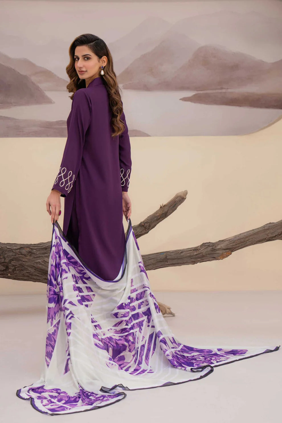 NATASHA KAMAL - 3PC LAWN SHIRT WITH SOFT SILK PRINTED DUPATTA AND TROUSER-TANA-5221