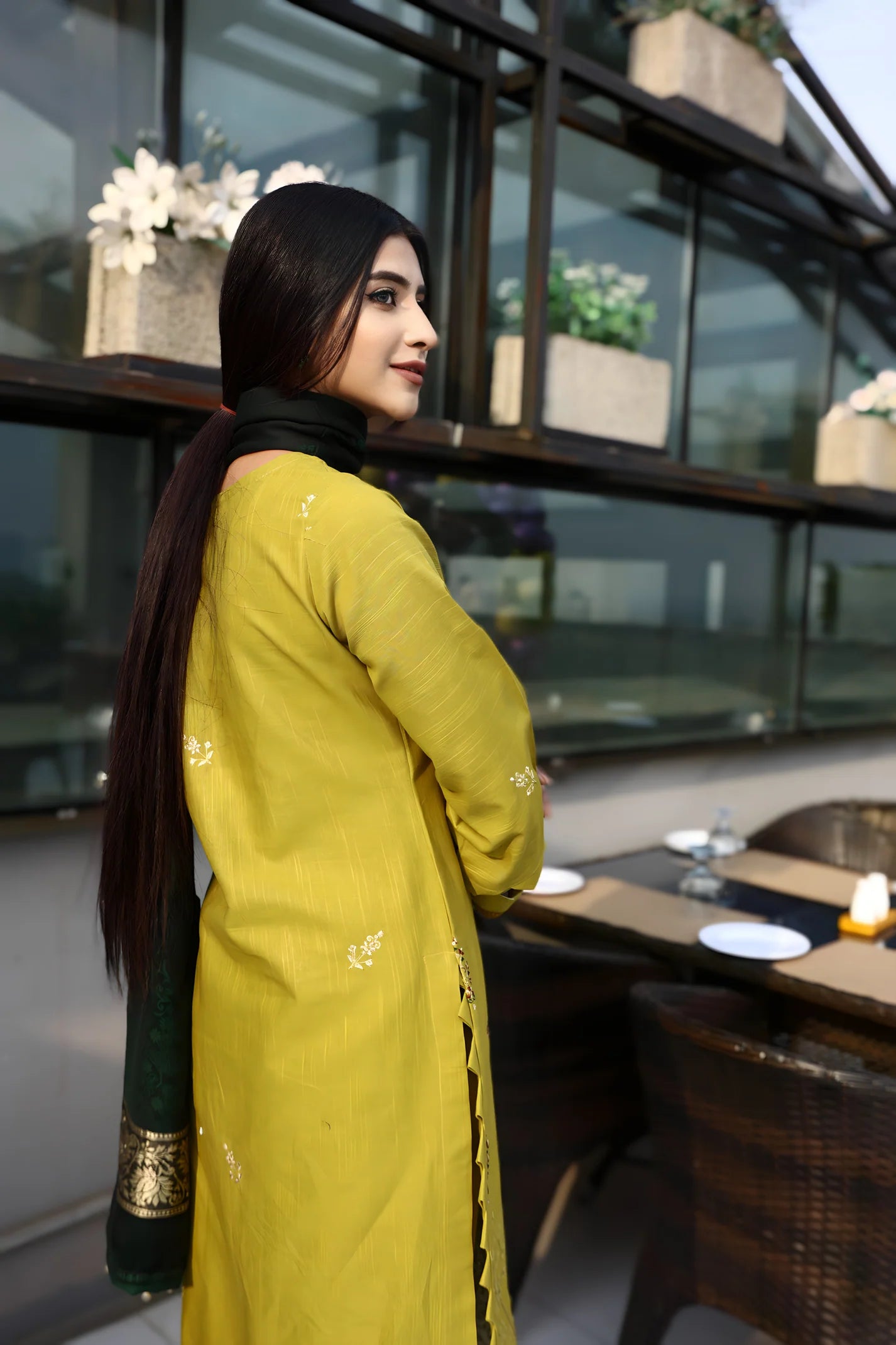 TANA BANA -3PC KHADDAR CUTWORK EMBROIDERED SHIRT WITH KASHMIRI JACQUARD WOOL SHAWL-TBF- 1819-M