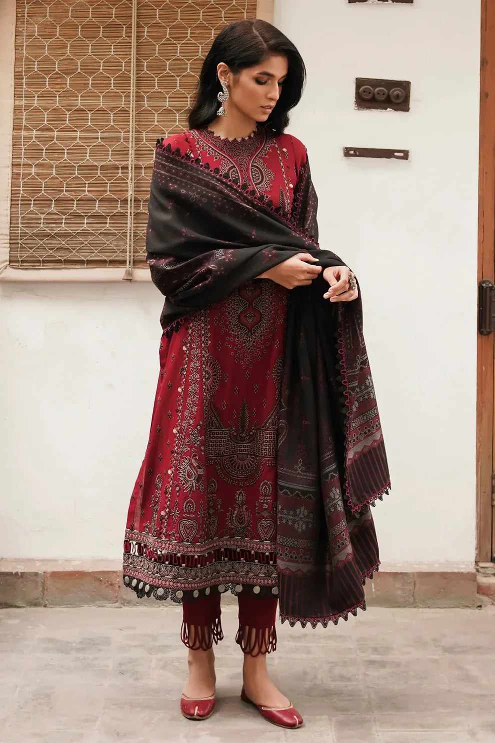 ASIM JOFA- 3PC LAWN HEAVY EMBROIDERED SHIRT WITH ORGANZA HEAVY EMBROIDERED DUPATTA-TANA-1526