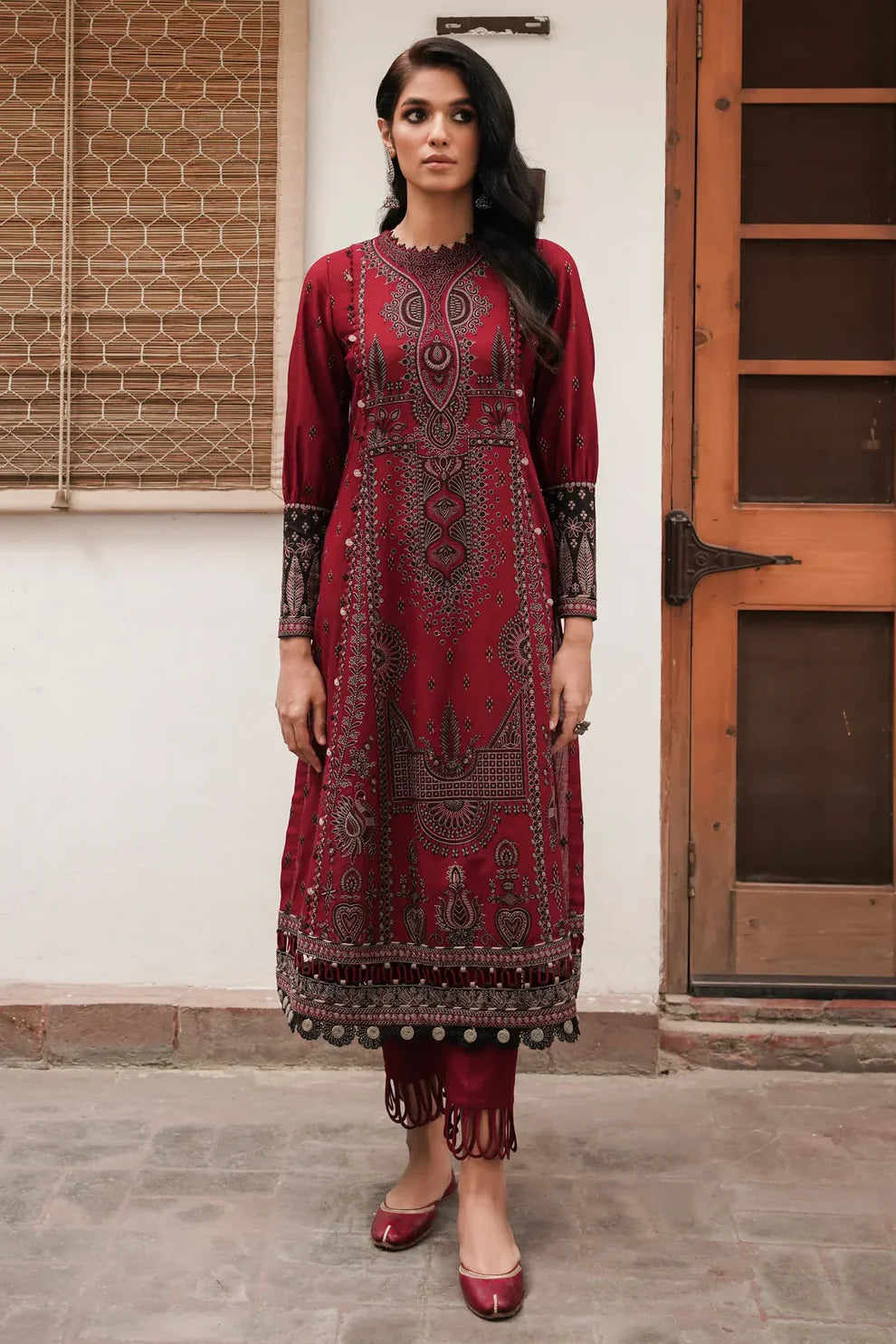 ASIM JOFA- 3PC LAWN HEAVY EMBROIDERED SHIRT WITH ORGANZA HEAVY EMBROIDERED DUPATTA-TANA-1526