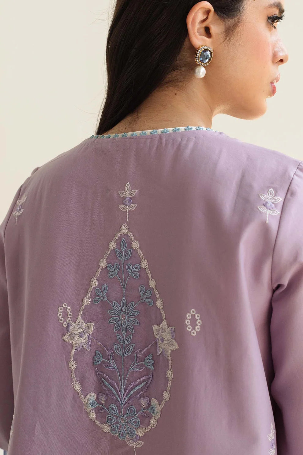 ZAHRA SHAHJAHAN- 3PC LAWN EMBROIDERED SHIRT WITH ORGANZA EMBROIDERED DUPATTA- TANA-5253