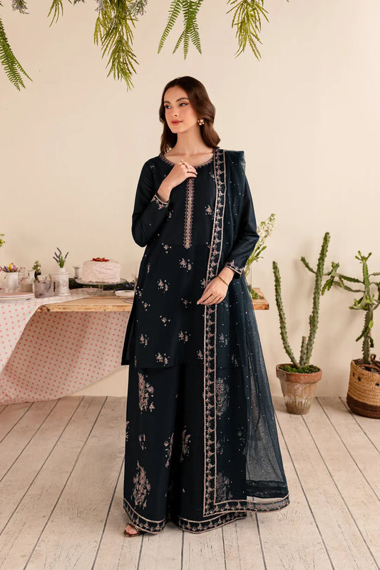 BATIK- 3PC DHANAK EMBROIDERED SHIRT DHANAK EMBROIDERED DUPATTA AND TROUSER-TBF-1758