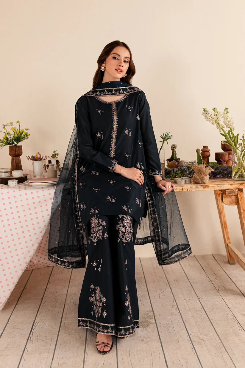 BATIK- 3PC DHANAK EMBROIDERED SHIRT DHANAK EMBROIDERED DUPATTA AND TROUSER-TBF-1758