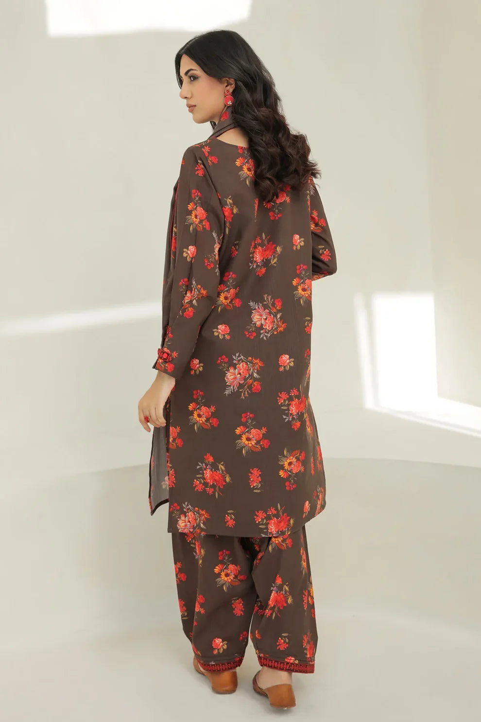 BAROQUE - 3PC KARANDI PRINTED SHIRT WITH KARANDI PRINTED DUAPTTA AND TROUSER-TANA-1597